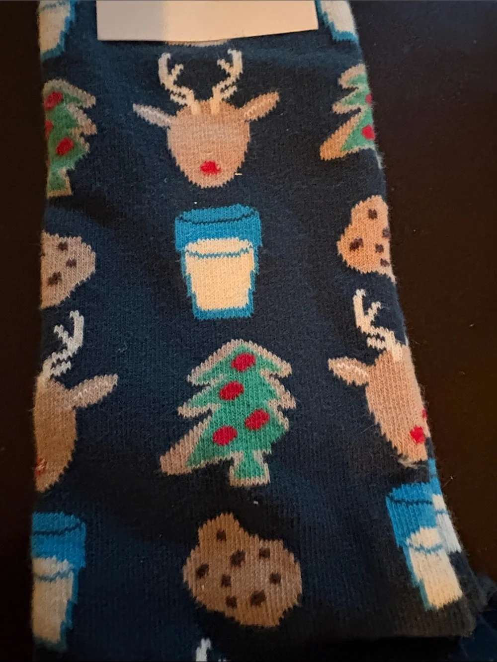 Happy Socks Men's Navy Holiday Pattern Crew Socks